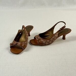 Etienne Aigner Classic Slingback Kitten Heel Size 7.5 Shoe